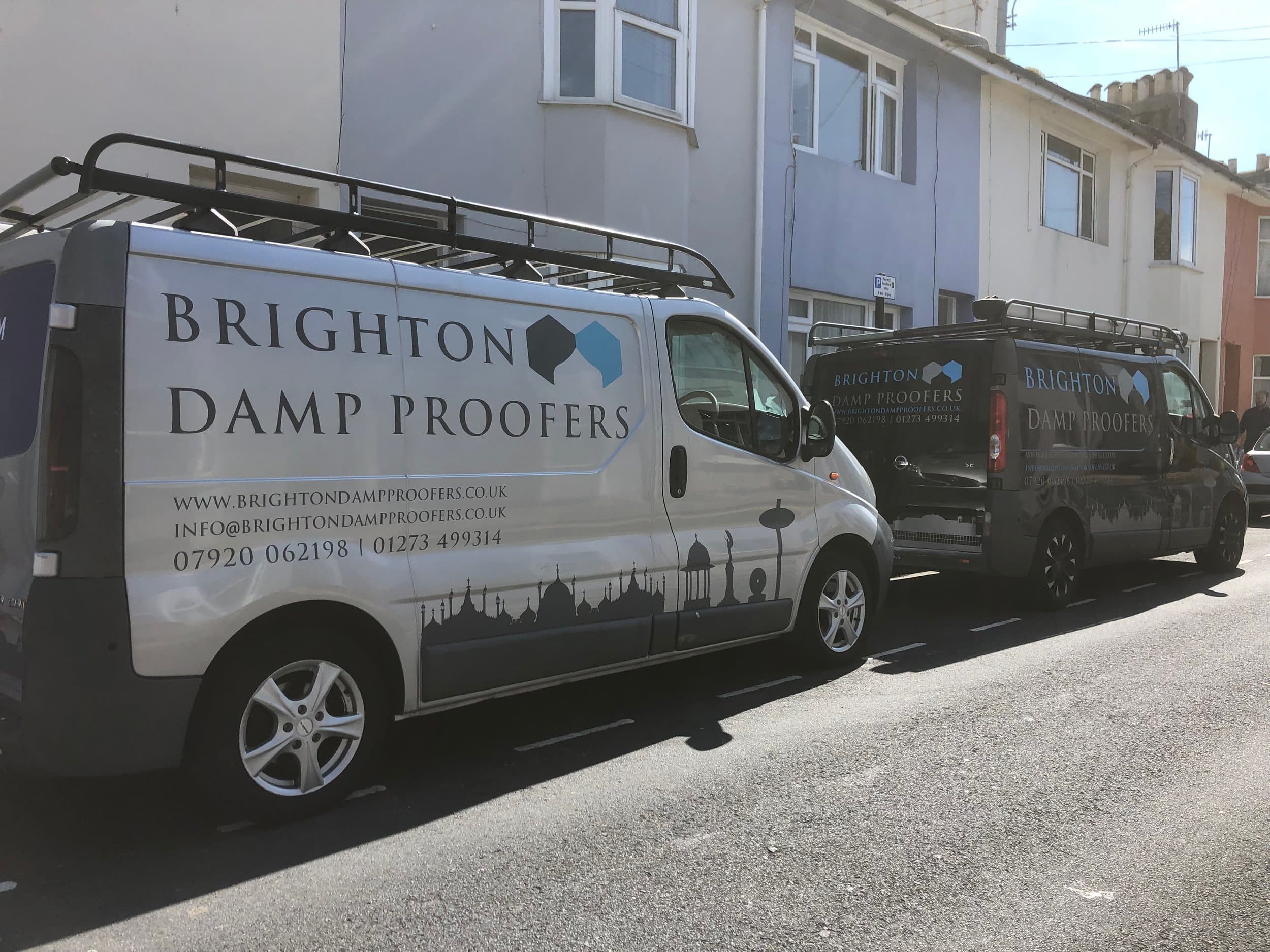 Brighton Damp Proofers branded vans
